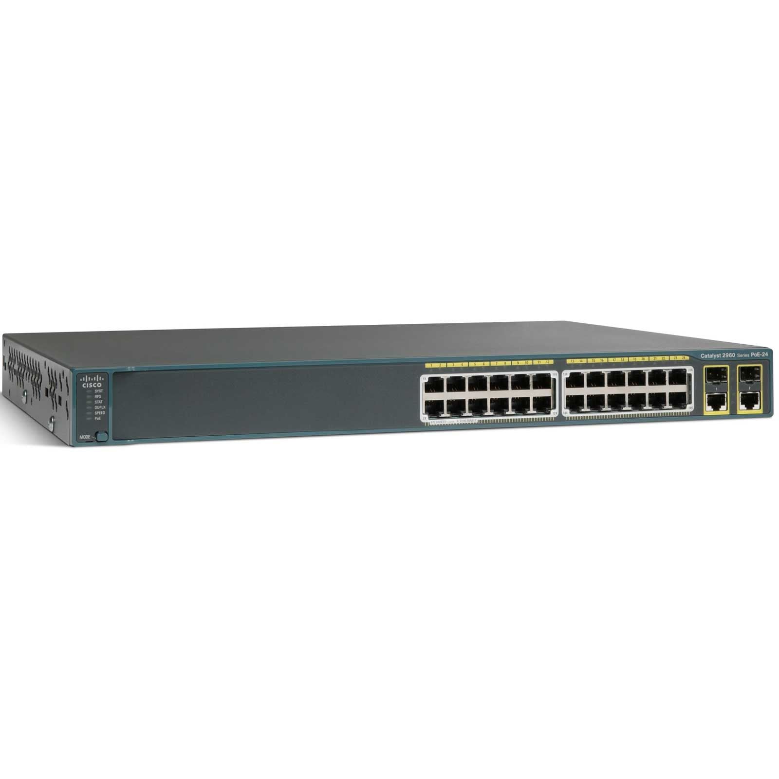 Cisco Catalyst 2960-X 24-Port Gigabit PoE+ Switch con 4 uplinks SFP - REACONDICIONADO